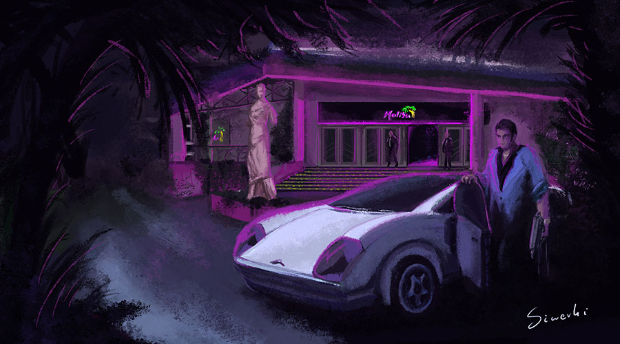 Tommy Vercetti near Malibu Club - GTA fanart