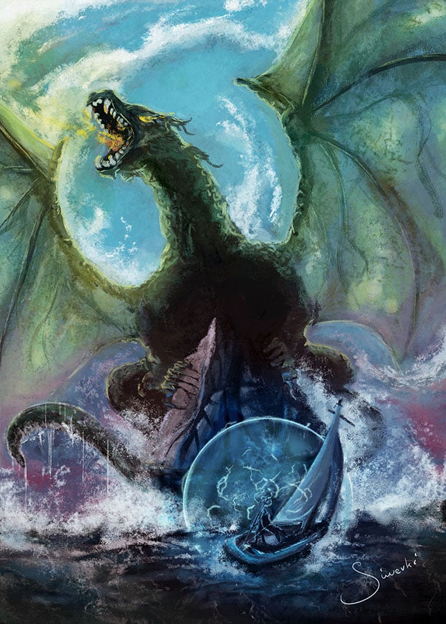 Illustration of a sea dragon