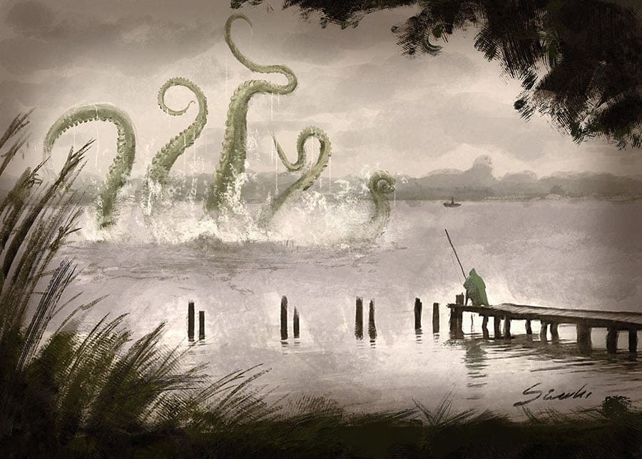 Illustration of a Monster from Masuria Lake